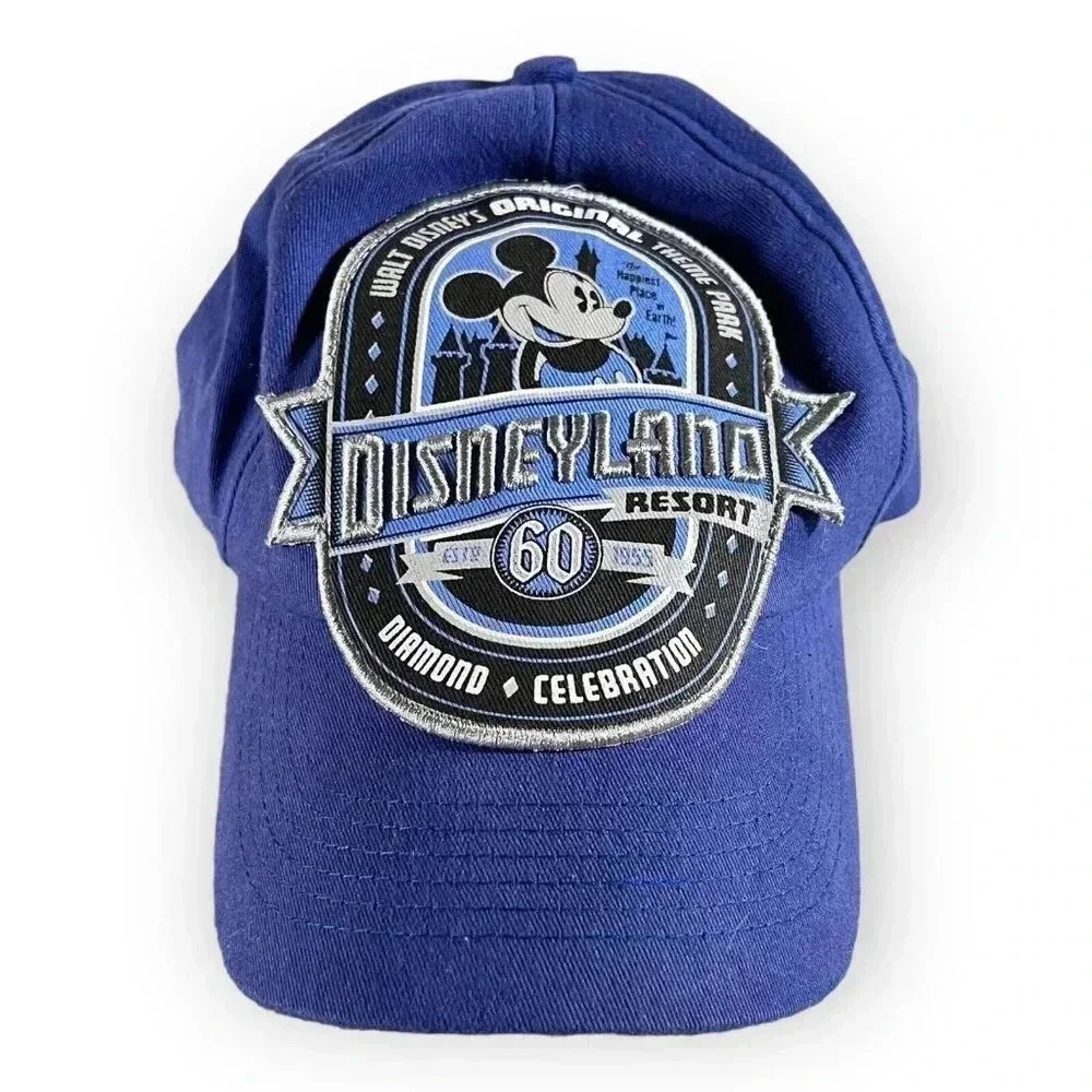 Disney Parks Youth Blue Mickey Mouse‎ 60 Year Anniversary Baseball Hat Cap